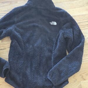 The North Face Jacket Black Zip Up Furry Fleece Sz XS